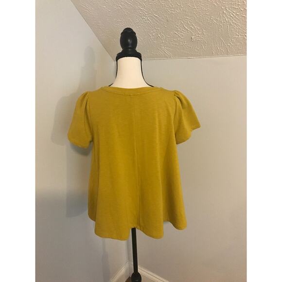 Anthropologie Eri + Ali Westward Yellow Swing T-Shirt - Size Medium - NWT - Picture 4 of 11